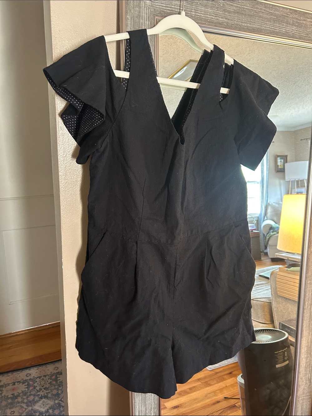 elevenses Black V-Neck Short Sleeve Romper